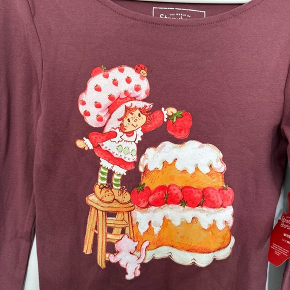 Strawberry Shortcake Women's Long Sleeve Tee - Brown - Picture 2 of 6